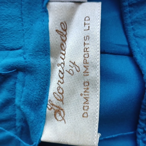 VINTAGE 1970s Gloriasuede Turquoise Blue MIDI Skirt, size 8 - Picture 5 of 7